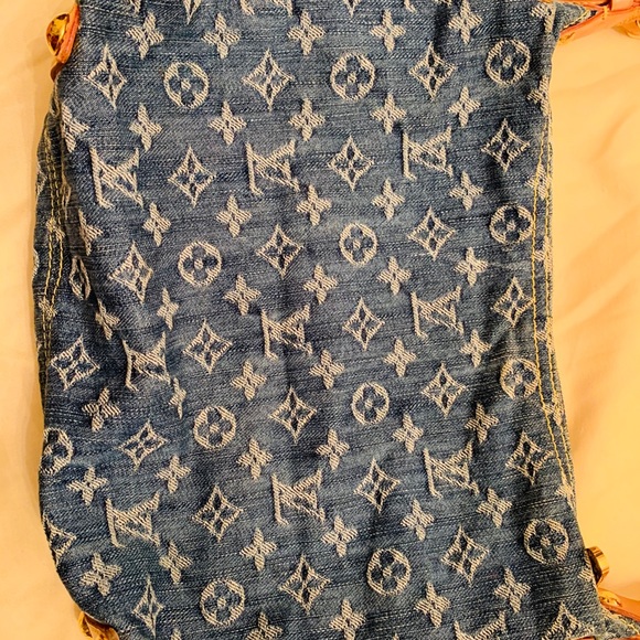LOUIS VUITTON Blue Denim Monogram Denim Baggy PM - Picture 6 of 8